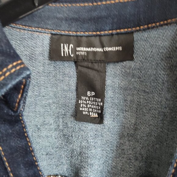 Ladies Petite SZ 6P Inc Sleeveless Denim Dress - Picture 3 of 3